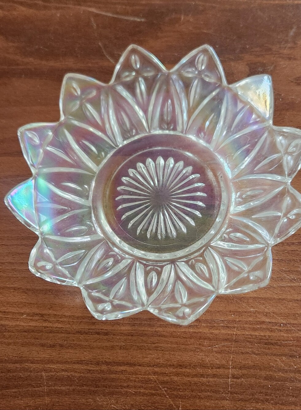 Antique Vintage Federal Glass iridescent carnival glass plate